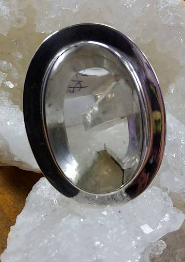 Sterling Silver Oval Manifestation Ring (L)